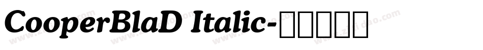 CooperBlaD Italic字体转换